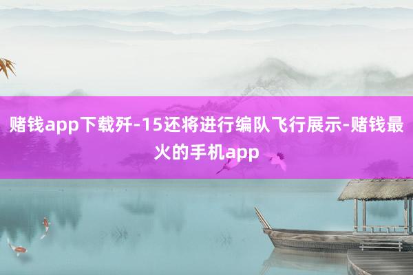 赌钱app下载歼-15还将进行编队飞行展示-赌钱最火的手机app