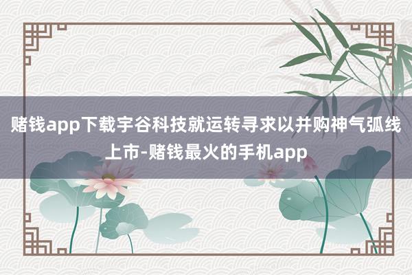赌钱app下载宇谷科技就运转寻求以并购神气弧线上市-赌钱最火的手机app