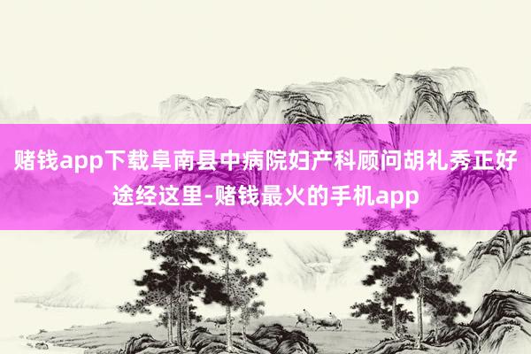 赌钱app下载阜南县中病院妇产科顾问胡礼秀正好途经这里-赌钱最火的手机app