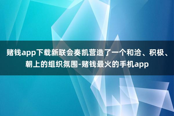 赌钱app下载新联会奏凯营造了一个和洽、积极、朝上的组织氛围-赌钱最火的手机app