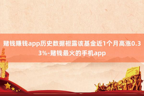 赌钱赚钱app历史数据袒露该基金近1个月高涨0.33%-赌钱最火的手机app